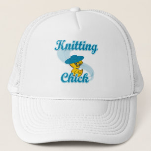 Knitting Chick #3 Trucker Hat