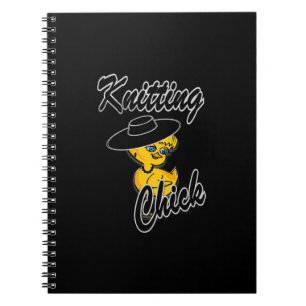 Knitting Chick #4 Spiral Notebook