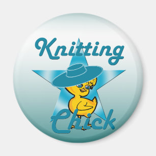 Knitting Chick #7 Magnet
