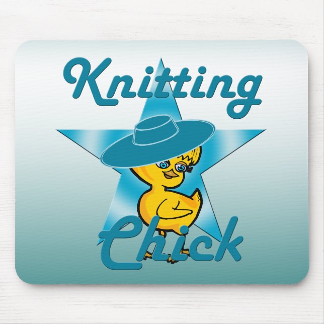 Knitting Chick #7 Mouse Pad (Front)