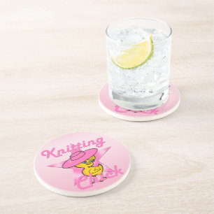 Knitting Chick #8 Coaster