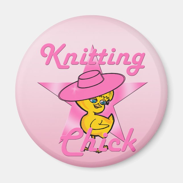 Knitting Chick #8 Magnet (Front)
