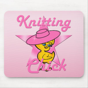 Knitting Chick #8 Mouse Pad