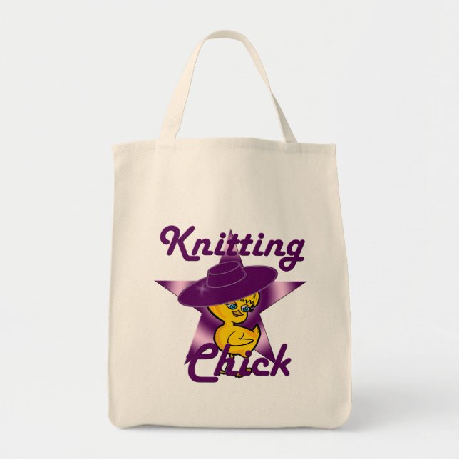 Knitting Chick #9 Tote Bag (Front)