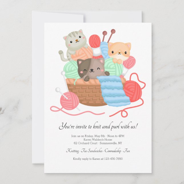 Knitting Circle Invitation (Front)