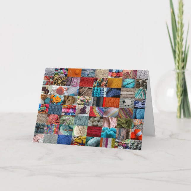 Knitting Collage Card (Front)