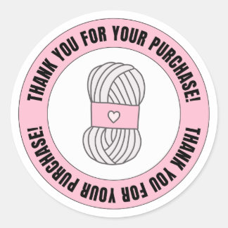 Knitting & Crochet Business  Classic Round Sticker