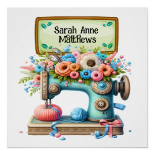 Knitting Crochet Crafts Poster