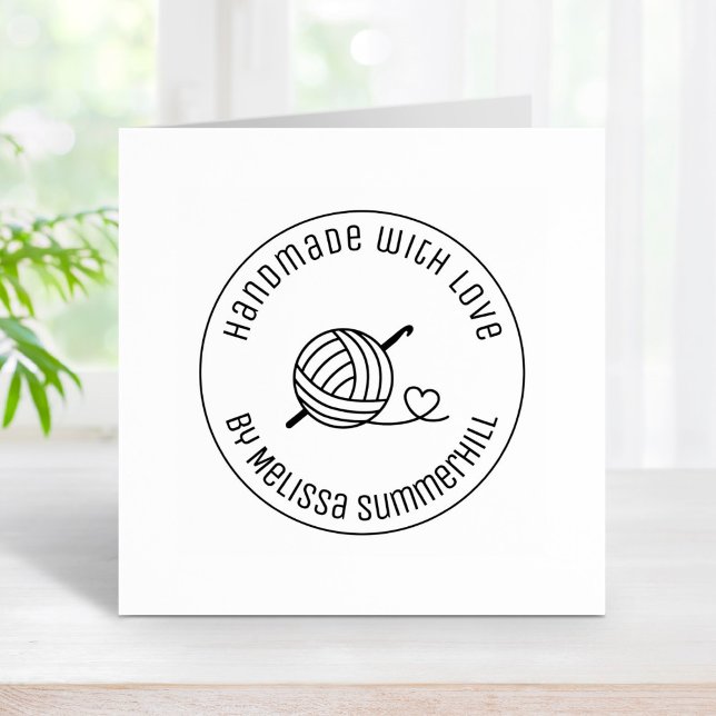 Knitting Crocheting Yarn Handmade with Love 4 Rubber Stamp (Creator Uploaded)