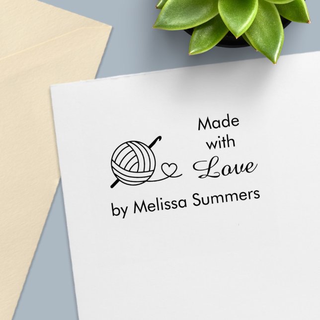 Knitting Crocheting Yarn Made with Love 1 Self-inking Stamp (Creator Uploaded)