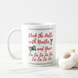 Knitting • Deck the Halls Yarn & Crafts Holiday Coffee Mug