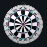 Knitting • Eat Sleep Knit Crafts Dartboard<br><div class="desc">The "Eat Sleep Knit" dartboard is the perfect addition to your craft room! Also makes a great gift for the knitting craft lover in your life!! If you would like to see this design in a specific colours,  please contact me by clicking on "Ask This Designer" below!</div>