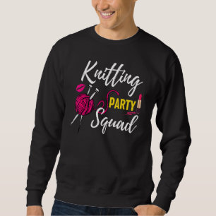 Knitting For Women Party Squad Hand Knitting Croch Sweatshirt
