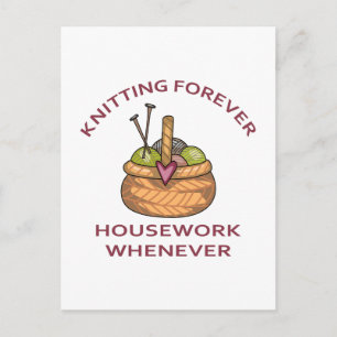 KNITTING FOREVER POSTCARD
