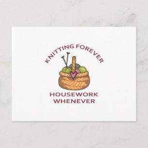 KNITTING FOREVER POSTCARD