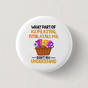 Knitting Funny Knitting Quotes 3 Cm Round Badge