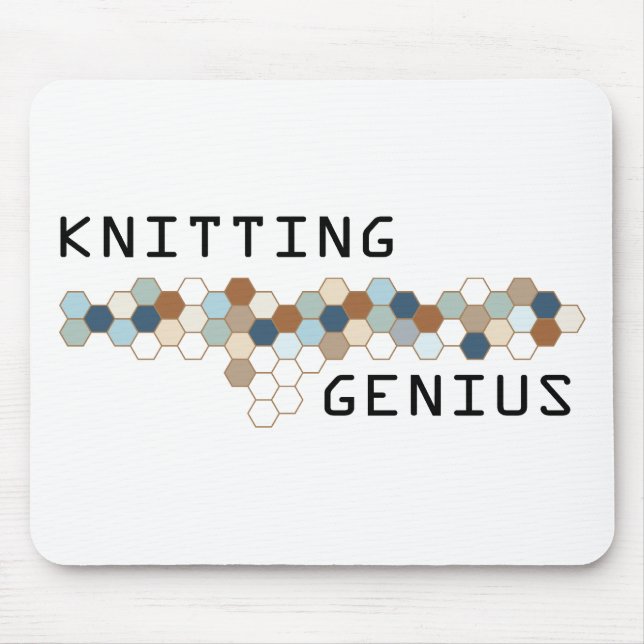 Knitting Genius Mouse Pad (Front)