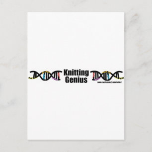 Knitting Genius Postcard