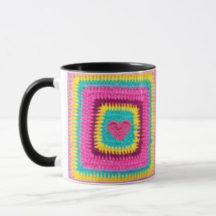 Knitting Heart, Crochet Lovers Pillow Print Mug