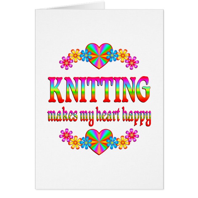 Knitting Heart Happy (Front)