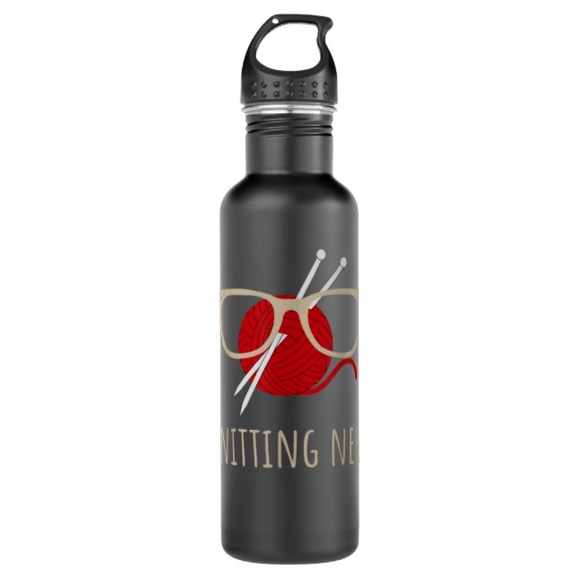 Knitting Is My Favorite Sport - Knitting Knitter C 710 Ml Water Bottle (Front)
