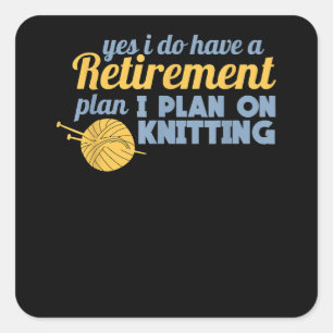 Knitting Is My Favourite Sport - Knitting Knitter Square Sticker