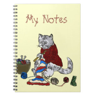 Knitting Kitten - Notes Notebook
