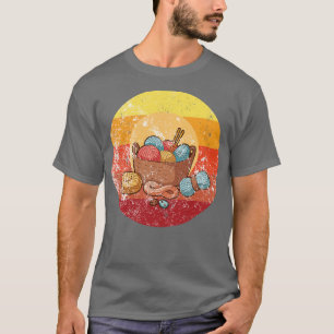 Knitting Knitting Basket With Wool 1 T-Shirt