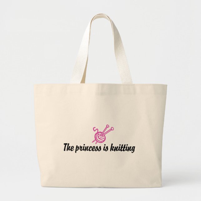 Knitting Large Tote Bag (Front)