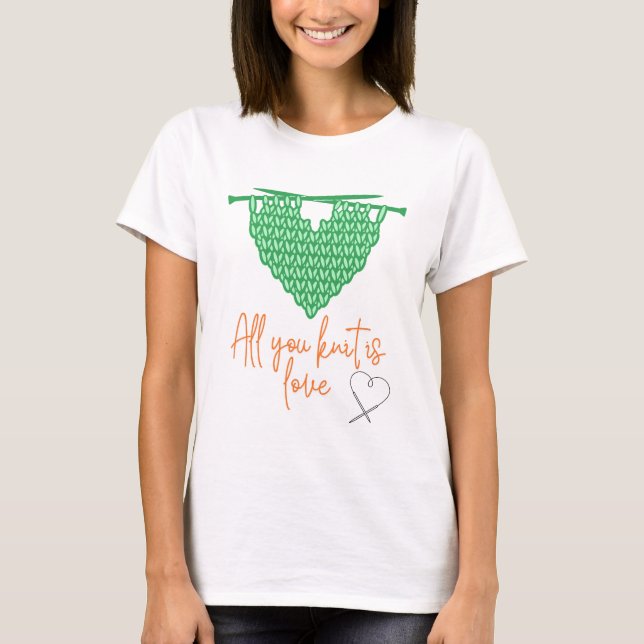 Knitting Love T-Shirt (Front)