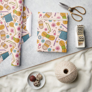 Knitting Love Wrapping Paper