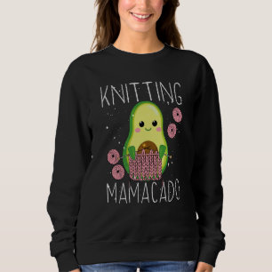 Knitting Mamacado Avocado Mom Crochet Yarn Mothers Sweatshirt