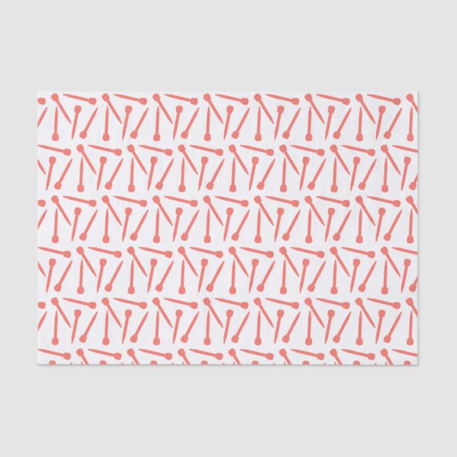 Knitting Needles Crafts Living Coral Tissue Paper (Front)