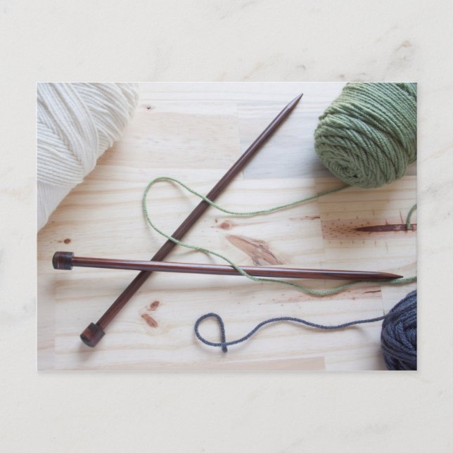 Knitting Needles Postcard (Front)