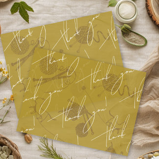 Knitting Needles Yarn Thank You Tissue Paper