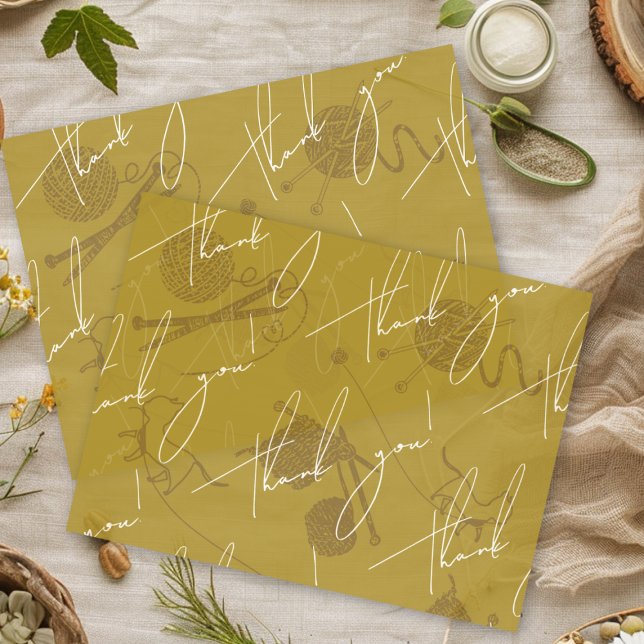 Knitting Needles Yarn Thank You Tissue Paper (Creator Uploaded)