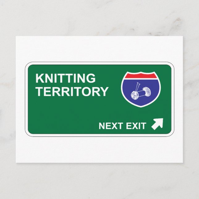 Knitting Next Exit Postcard (Front)