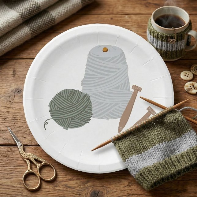 Knitting Paper Plate (Creator Uploaded)