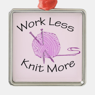 Knitting Passion Metal Tree Decoration