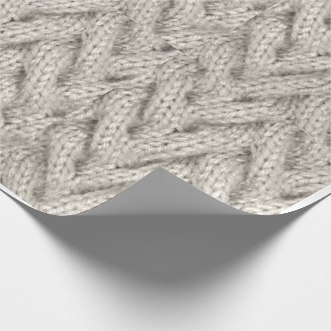 Knitting Pattern Wrapping Paper (Corner)