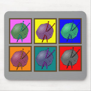 Knitting Popart Gifts Mouse Pad
