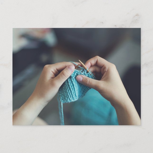 knitting postcard (Front)