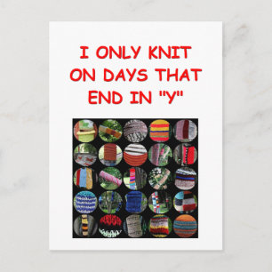 knitting postcard