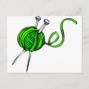 Knitting Postcard