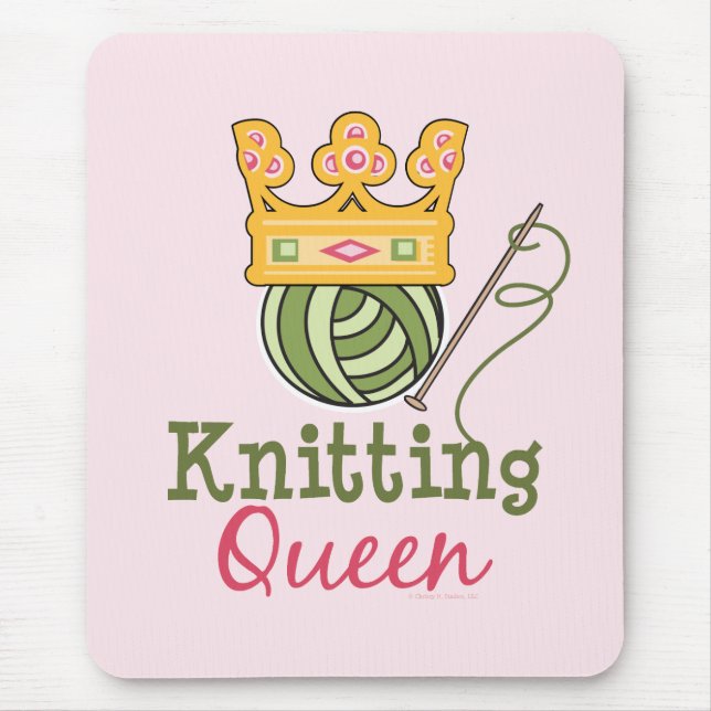 Knitting Queen Mousepad (Front)
