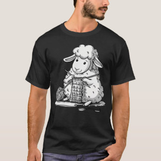 Knitting Sheep Adorable Crafting T-Shirt