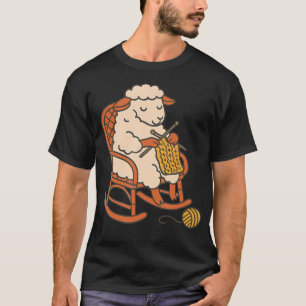 Knitting Sheep In Swinging Chair T-Shirt