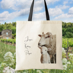 Knitting Sheep Lamb Custom Project Bag