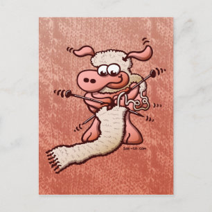 Knitting Sheep Postcard