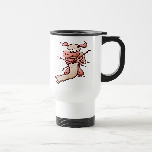 Knitting Sheep Travel Mug (Right)